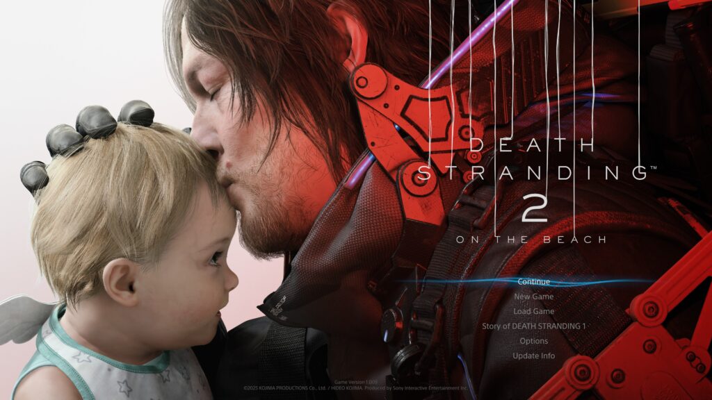 タイトル画面。子供がいるとサムの気持ちがよりわかる!