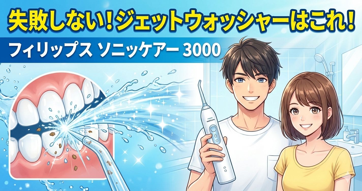 失敗しないジェットウォッシャーはこれ！フィリップスソニッケアー3000