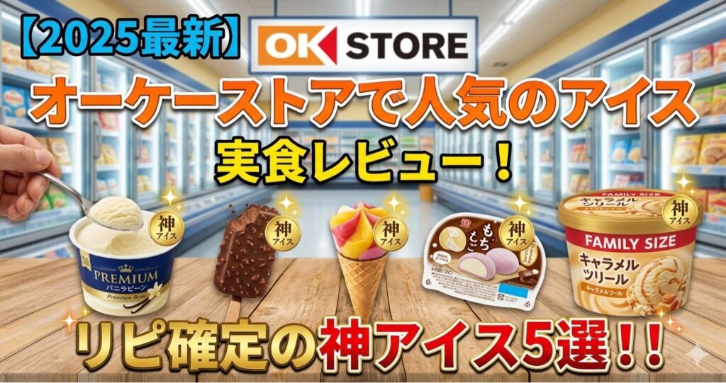 【2025最新】オーケーストアで人気のアイスを実食レビュー！リピ確定の神アイス5選！！