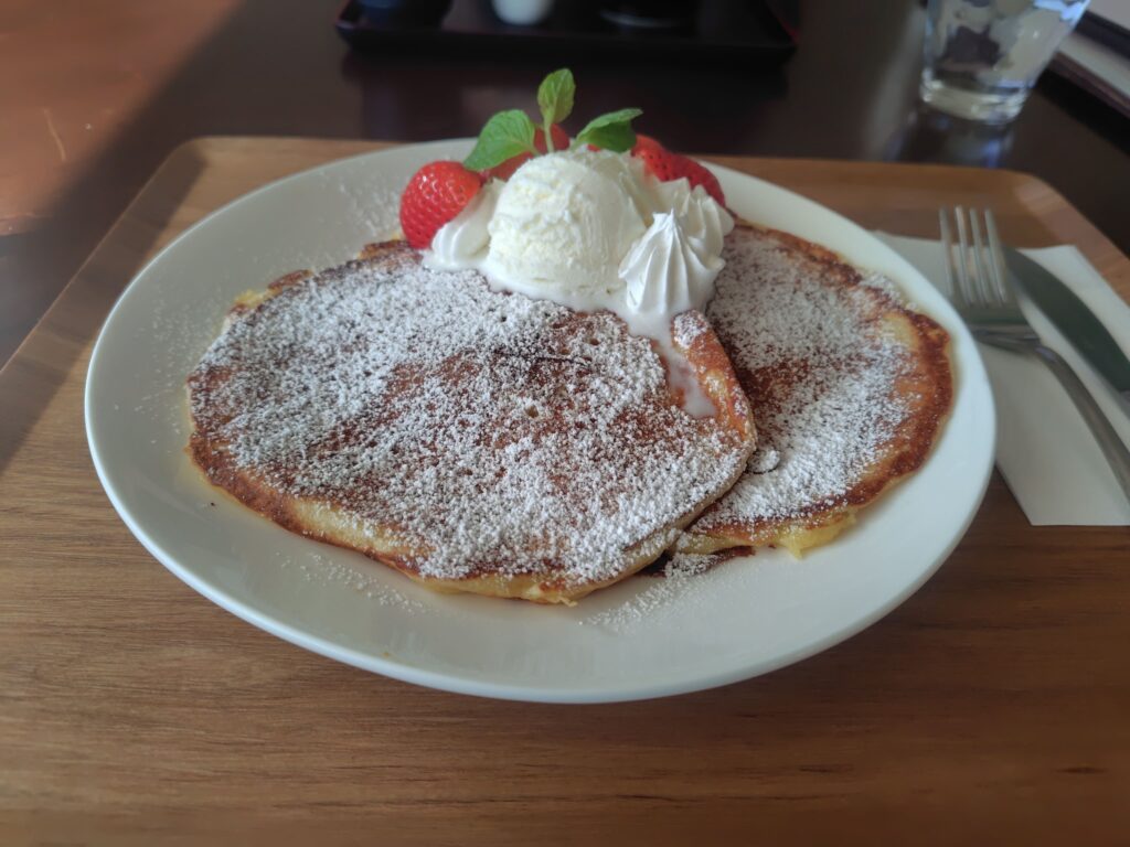 あんカフェさんのパンケーキ。ボリュームがあって本当に美味しい!